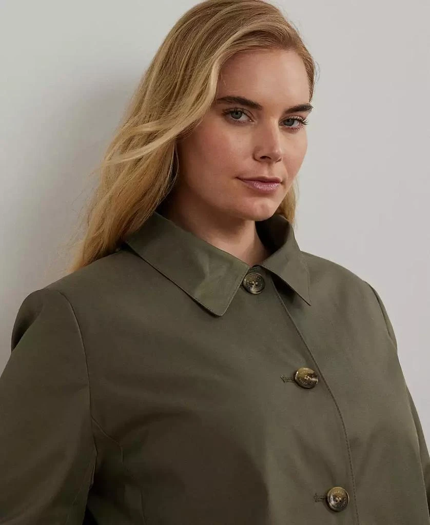 Ralph Lauren Womens Plus Size Hooded A-Line Raincoat, Created for Macys 3
