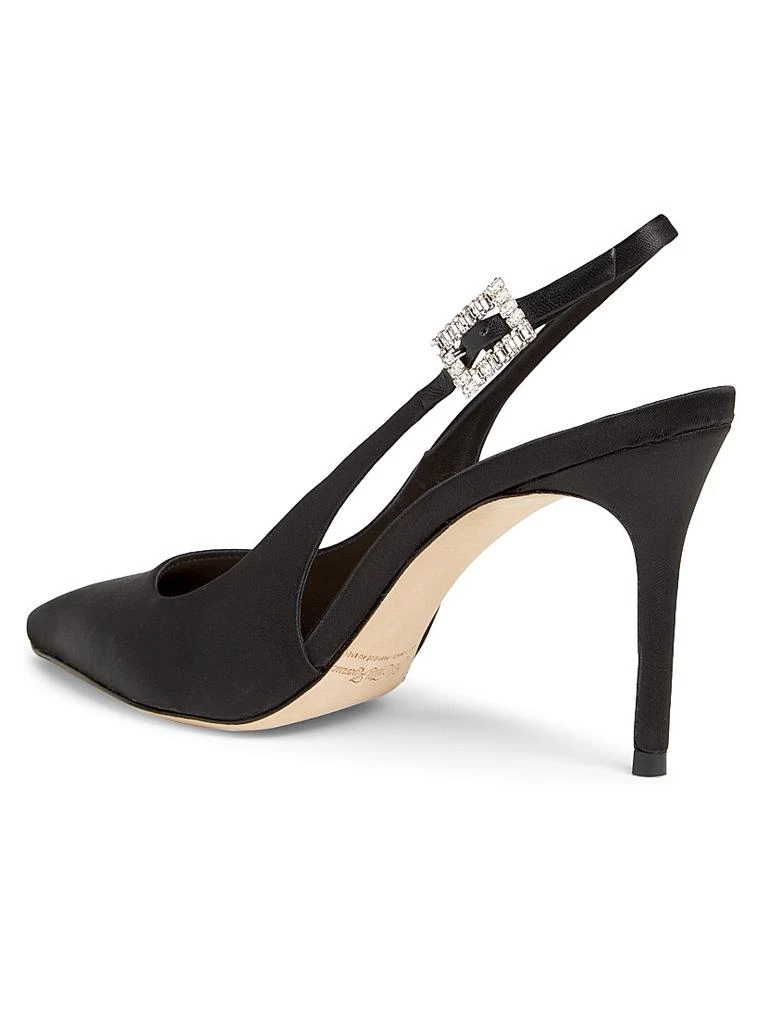 Saks Fifth Avenue 85MM Crystal-Buckle Satin Slingback Pumps 3