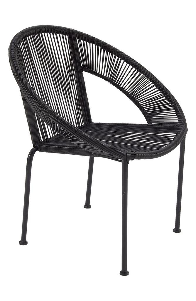 UMA Black Plastic Rattan Outdoor Chair
