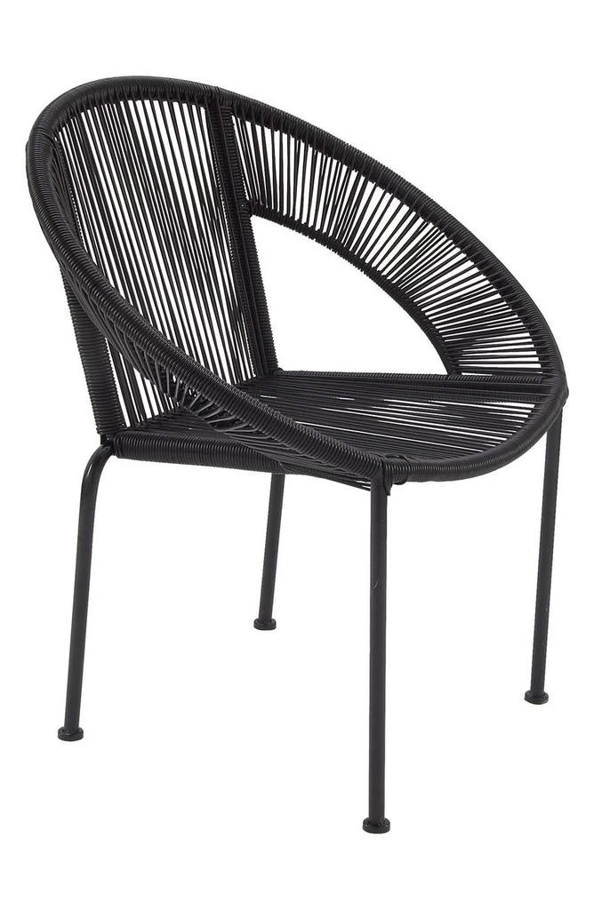 UMA Black Plastic Rattan Outdoor Chair 2