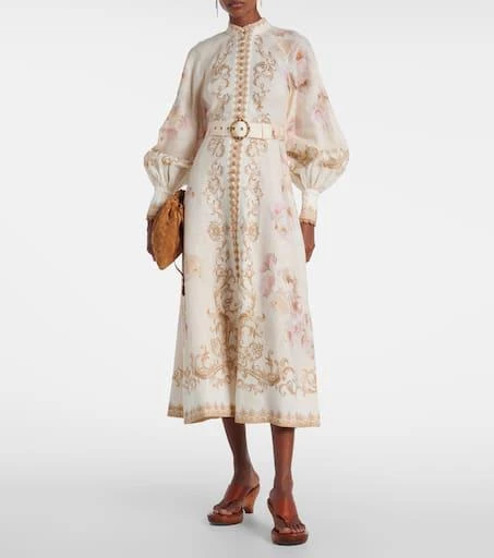 Zimmermann Hypnotic printed linen shirt dress 2