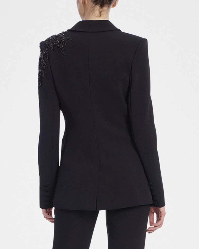 Badgley Mischka Single-Button Bead Embellished Jacket 3