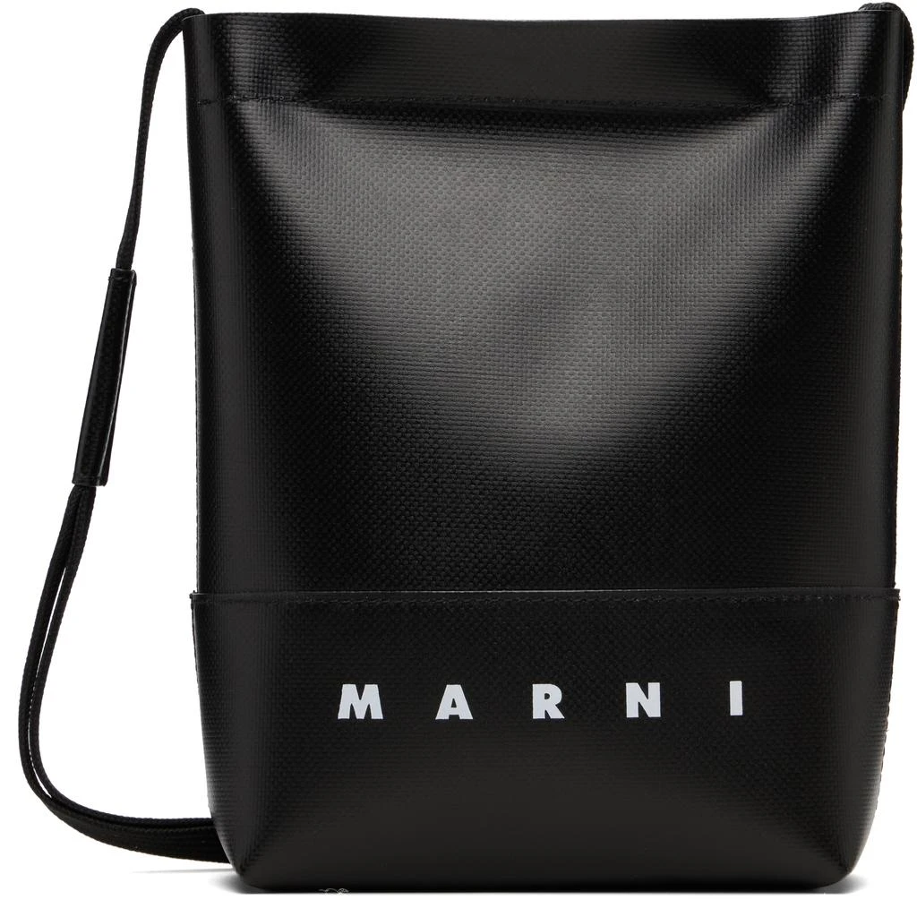 Marni Black Shoelace Strap Crossbody Bag