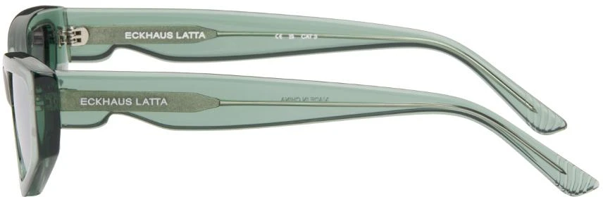 Eckhaus Latta SSENSE Exclusive Green 'The Tilt' Sunglasses 3