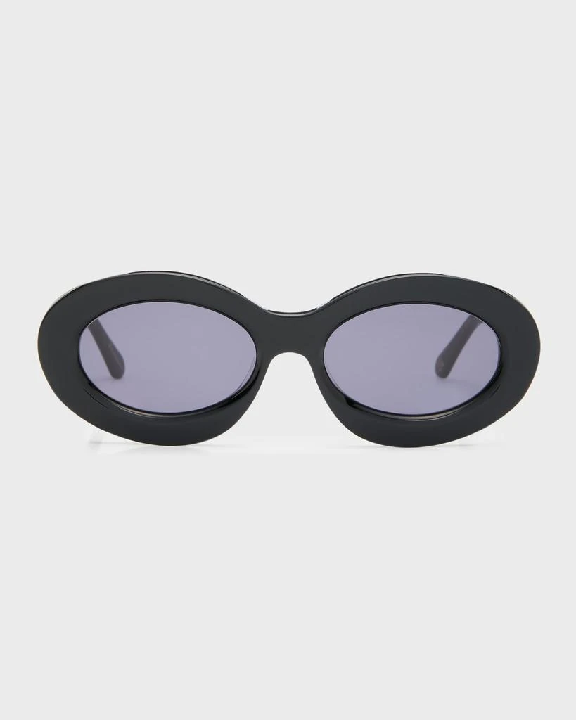 Karen Walker Beveled Acetate Oval Sunglasses 3