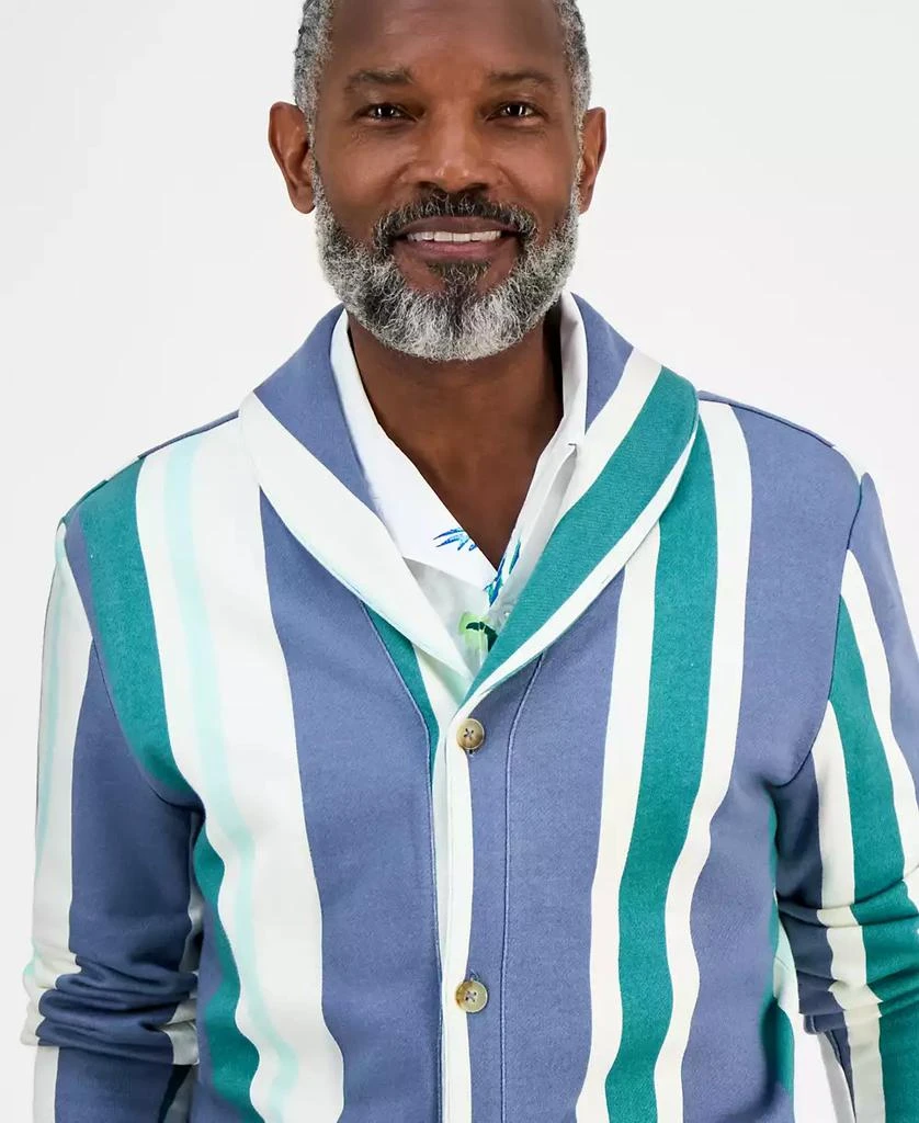 Club Room Men's Cotton Long-Sleeve Beach Stripe Cardigan, Exclusively at Macy's 2