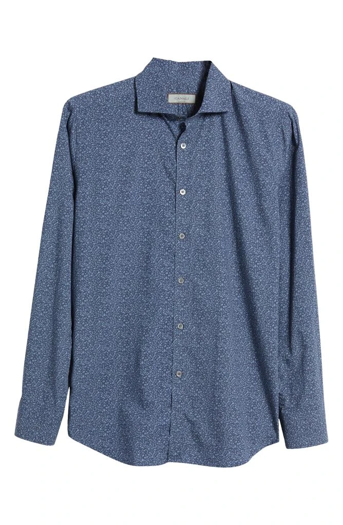 Canali Regular Fit Floral Button-Up Shirt 6