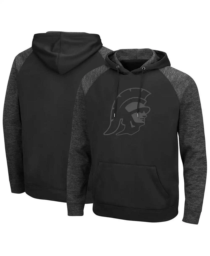 Colosseum Men's USC Trojans Blackout 3.0 Tonal Pullover Hoodie 1