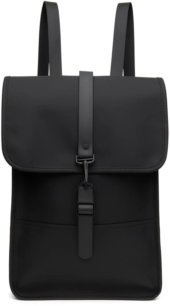 RAINS Black Mini Backpack 1