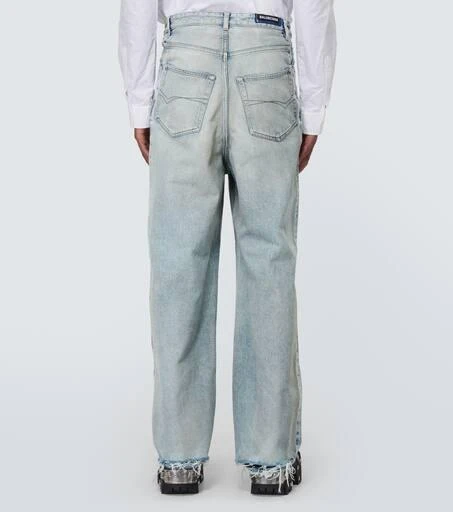 Balenciaga Distressed wide-leg jeans 4