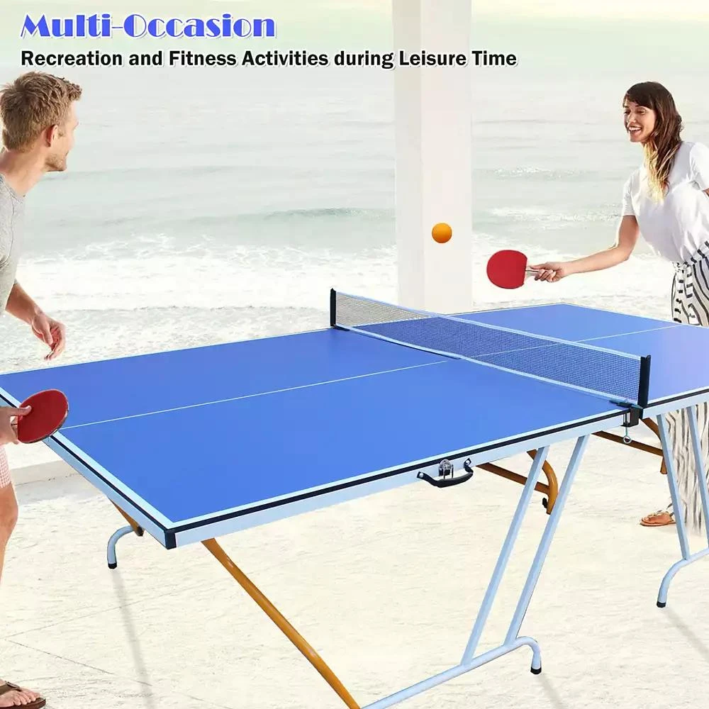 Streamdale Furniture Streamdale Midsize Foldable Table Tennis Table with Paddles and Balls 6