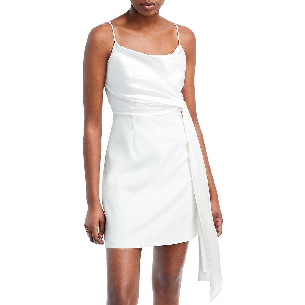 Cinq a Sept Womens Draped Tie Wool Mini Dress