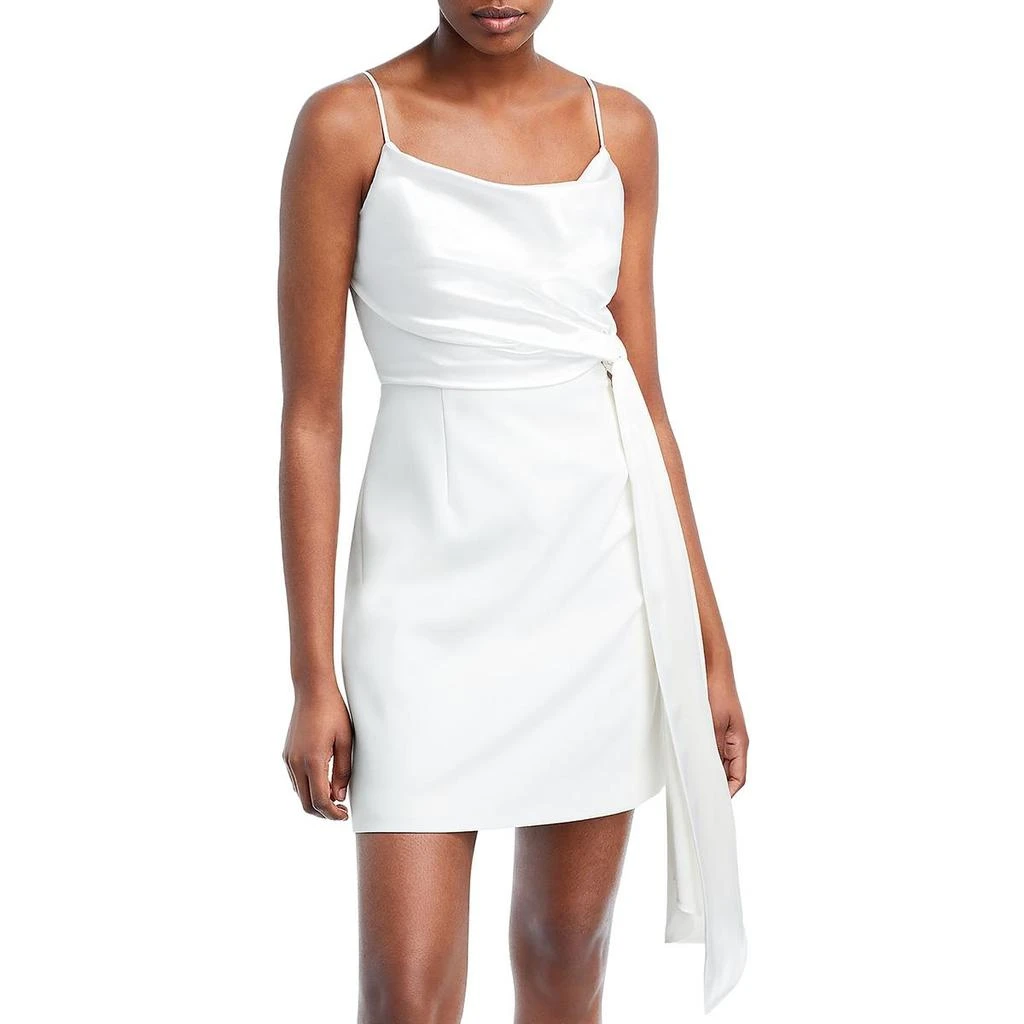 Cinq a Sept Womens Draped Tie Wool Mini Dress 1