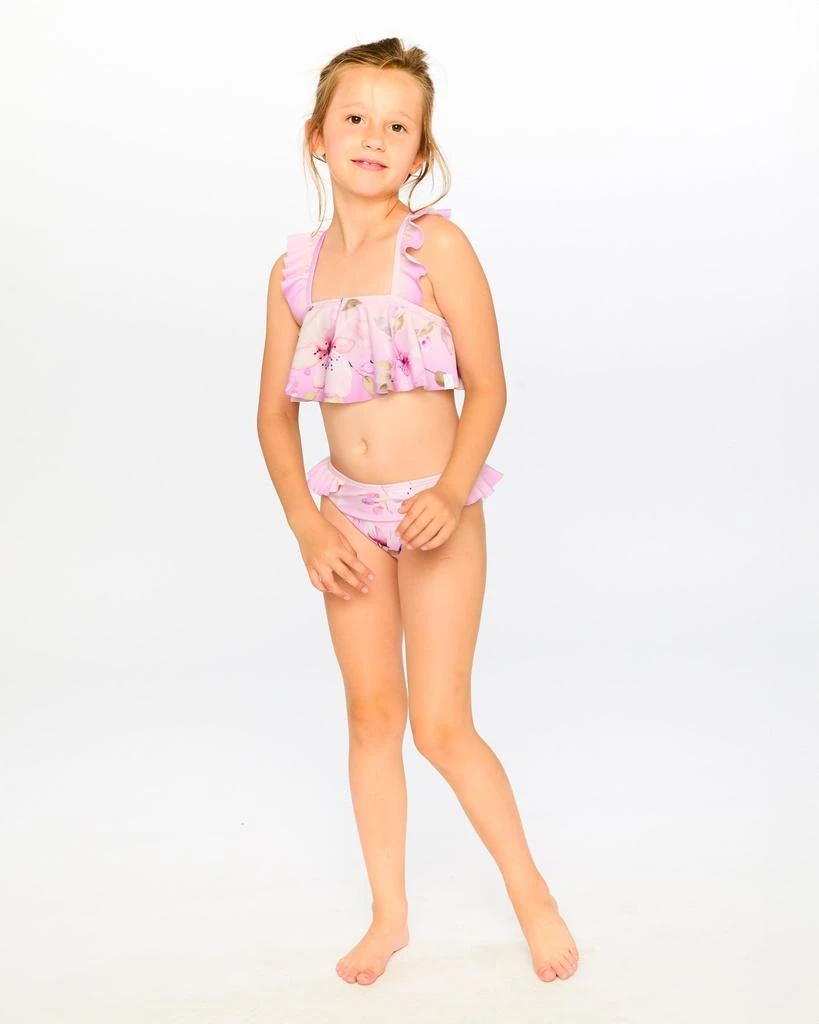 Deux par Deux Two-Piece Swimsuit Purple Flower Print 4