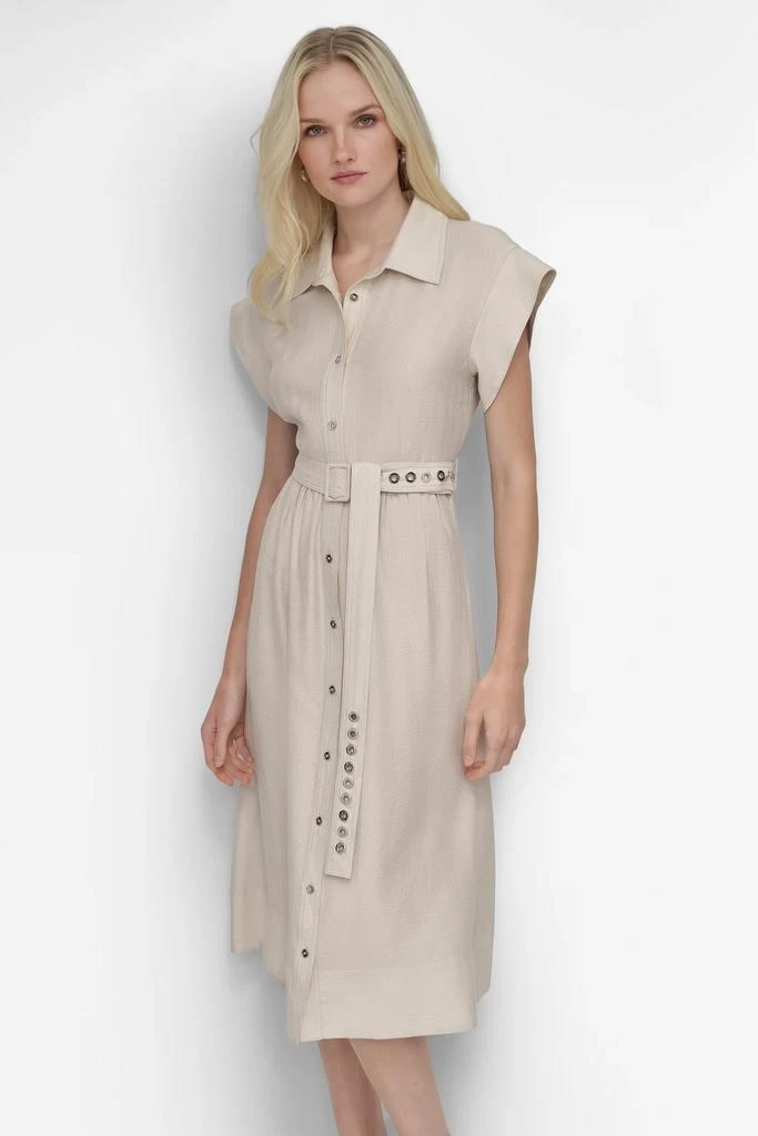 DKNY SHIRT DRESS WITH GROMET BELT 6