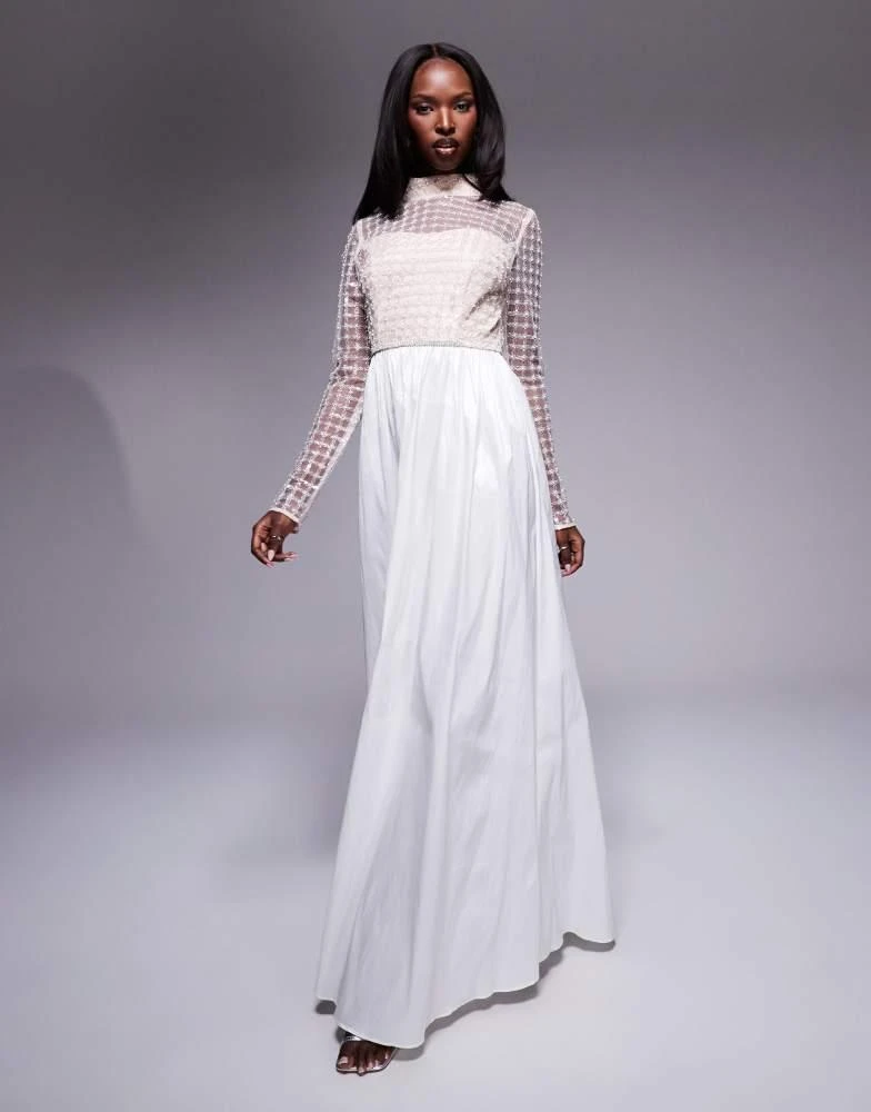 True Decadence True Decadence High neck maxi dress in white 1