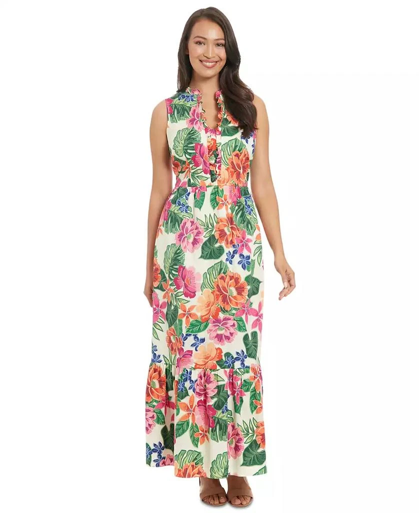 London Times Petite Printed Sleeveless Maxi Dress 4