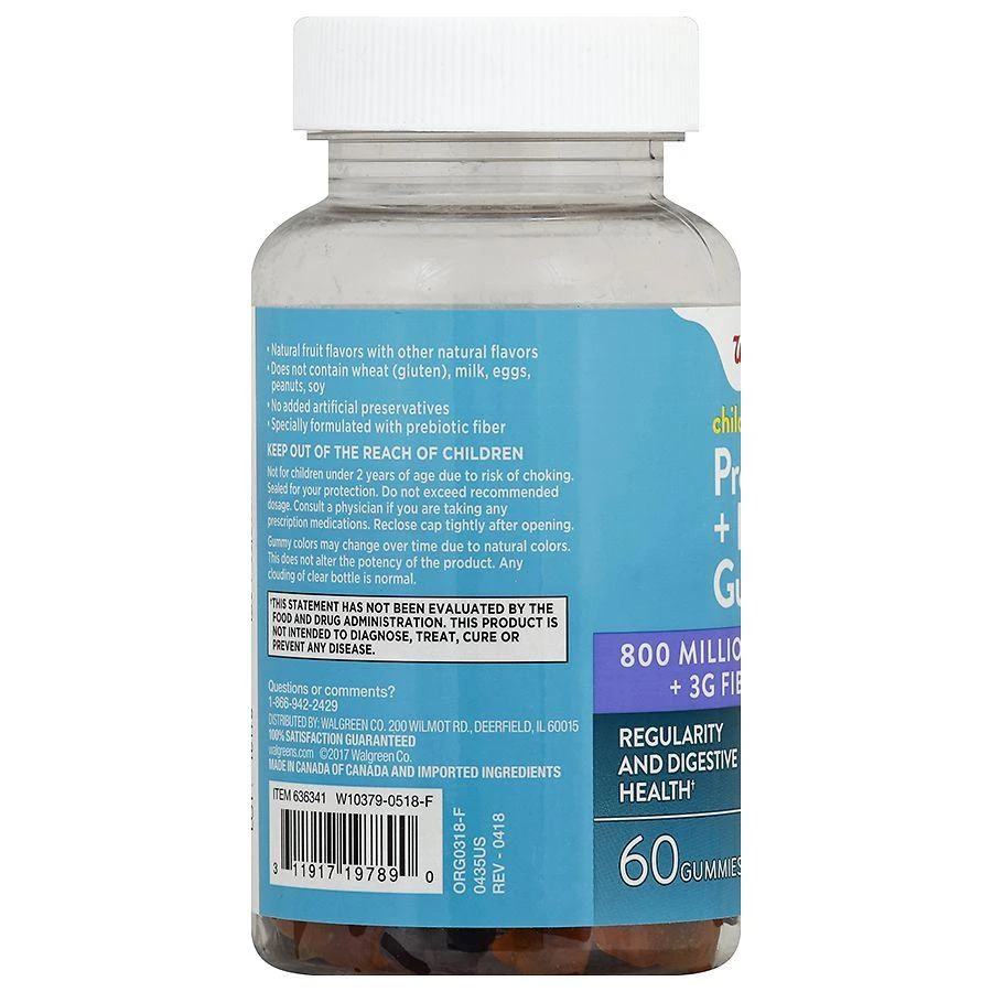 Walgreens Children's Prebiotic + Probiotic Gummies 4