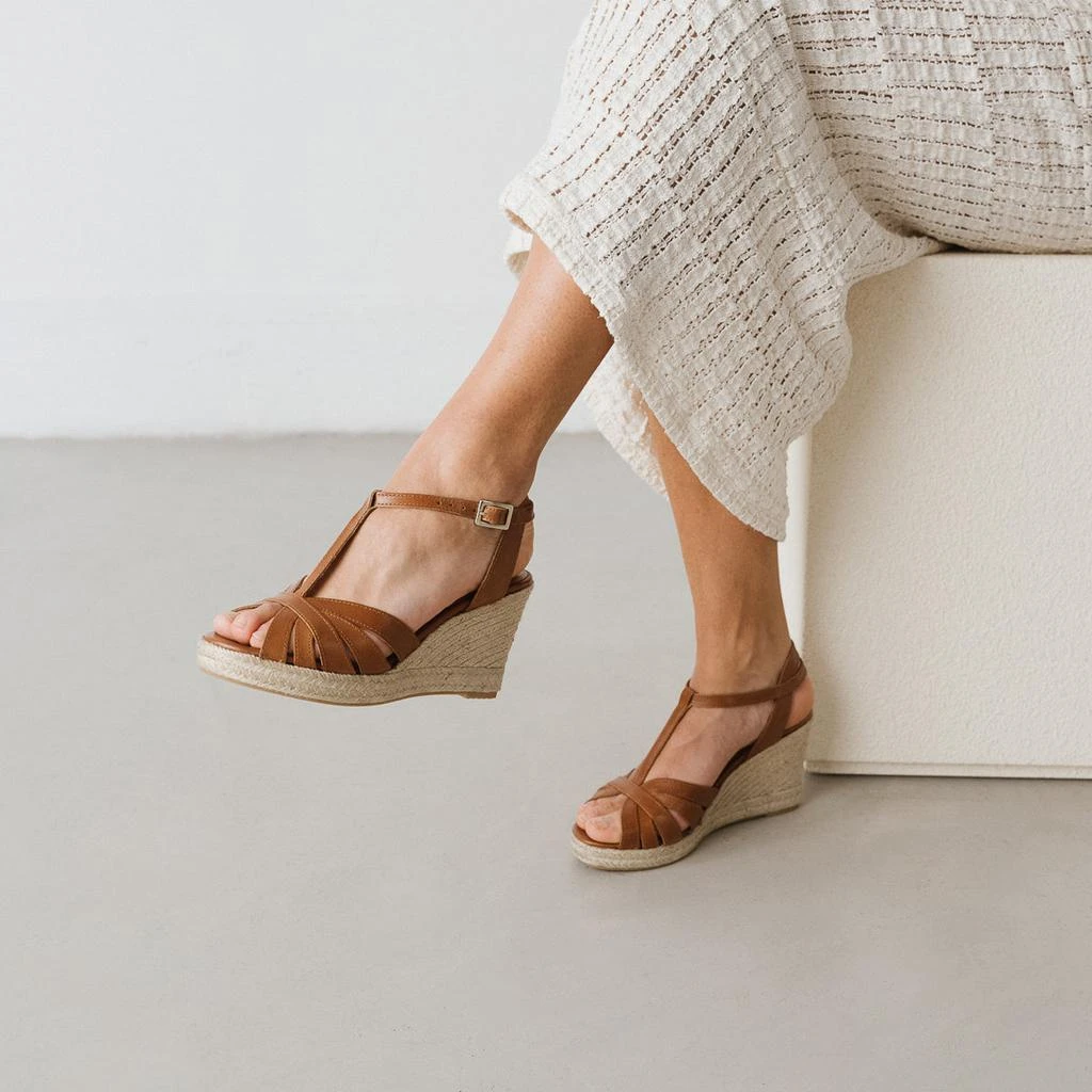 预计3周后发货 JONAK Jonak - Espadrilles Magnolia Cuir  - Cognac 1