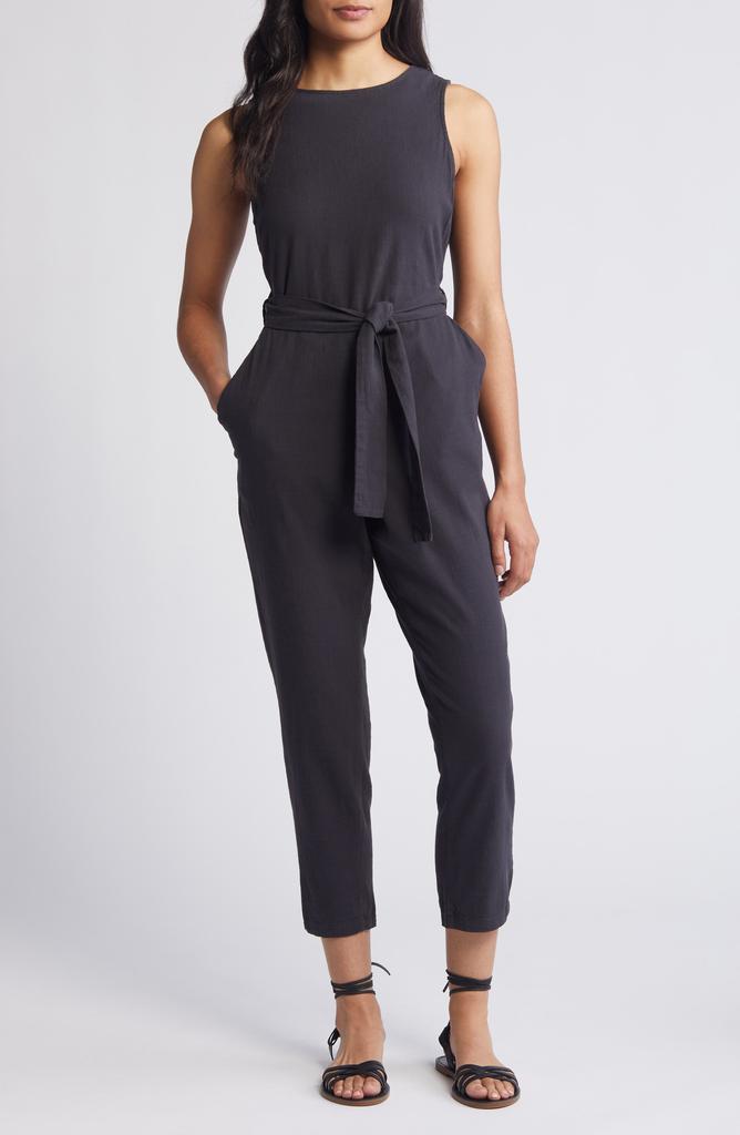 Marine Layer Eloise Belted Sleeveless Jumpsuit
