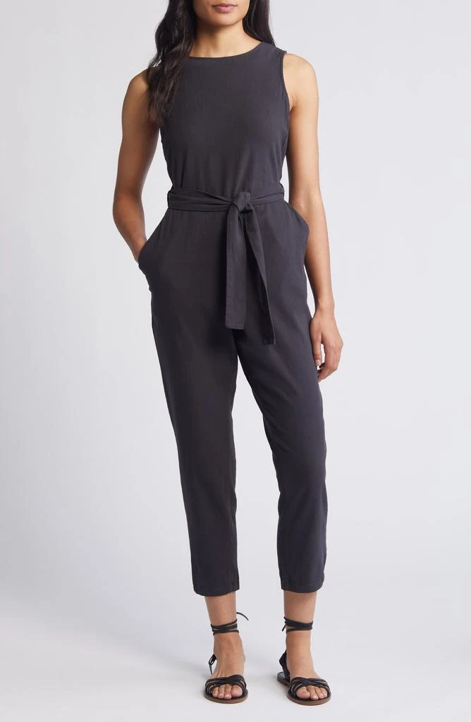 Marine Layer Eloise Belted Sleeveless Jumpsuit 1