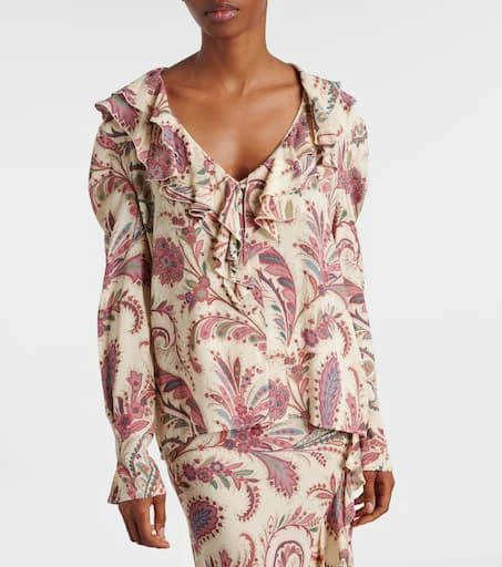 ETRO Printed ruffled blouse 6
