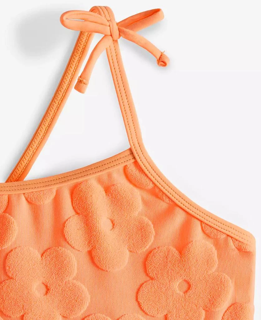 Breaking Waves Big Girls Terry Texture Cut-Out One-Piece Swimsuit 3