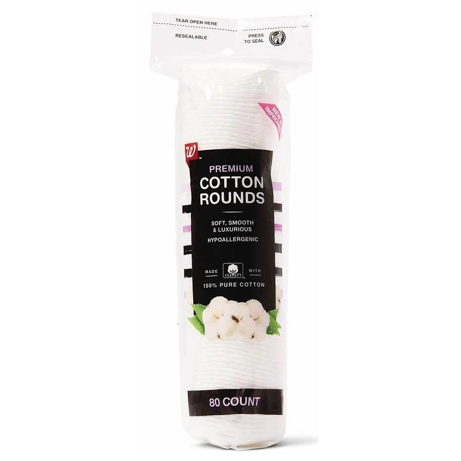 Walgreens Premium Cotton Rounds, Soft, Smooth & Luxurious 1