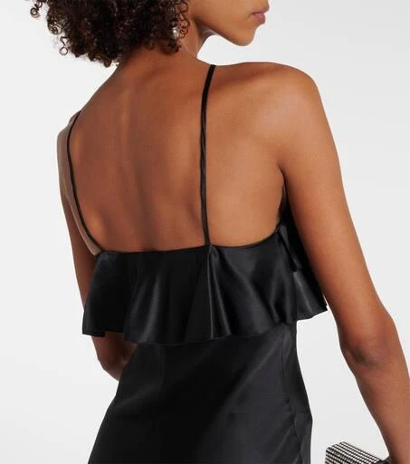 Rodarte Bow-detail halterneck silk satin gown 5