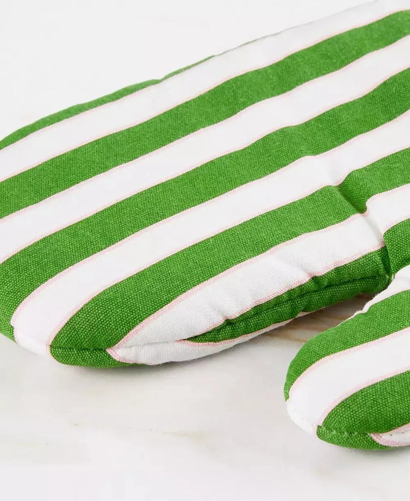 Kate Spade Botanical Stripe Oven Mitt 2-Pack Set, 7" x 13" 9