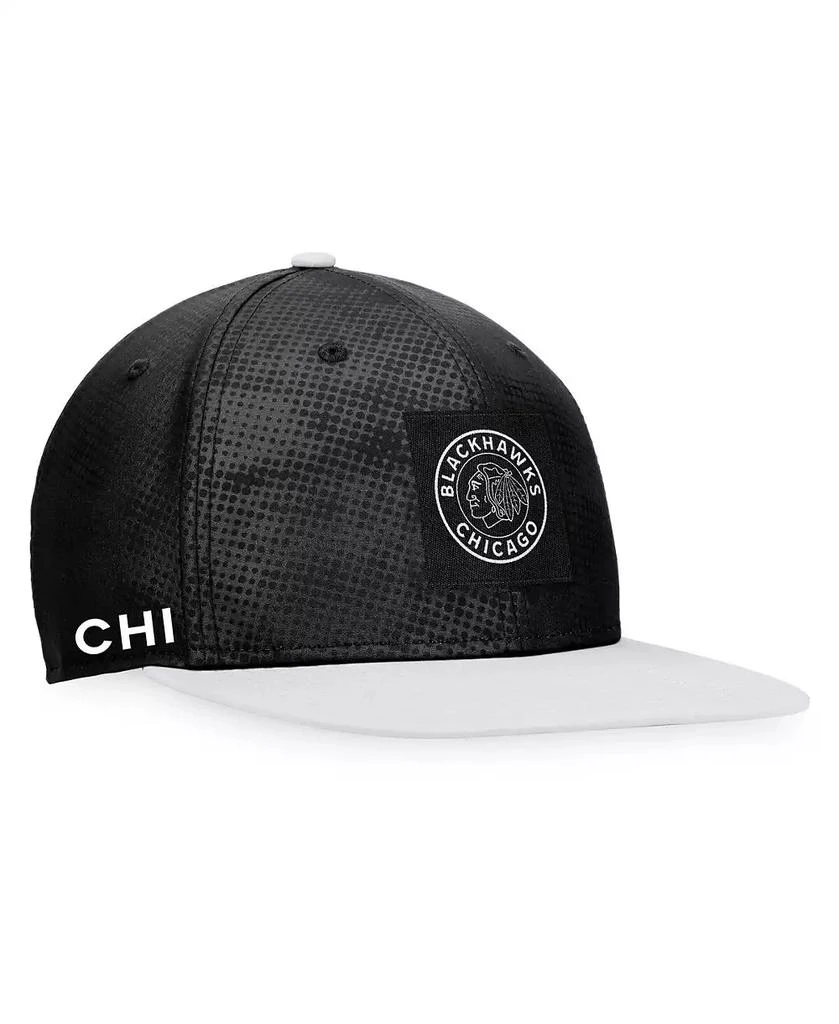 Fanatics Men's Black, White Chicago Blackhawks Authentic Pro Alternate Logo Snapback Hat 1