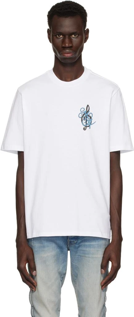AMIRI White 'Amiri' Jazz Band T-shirt 1