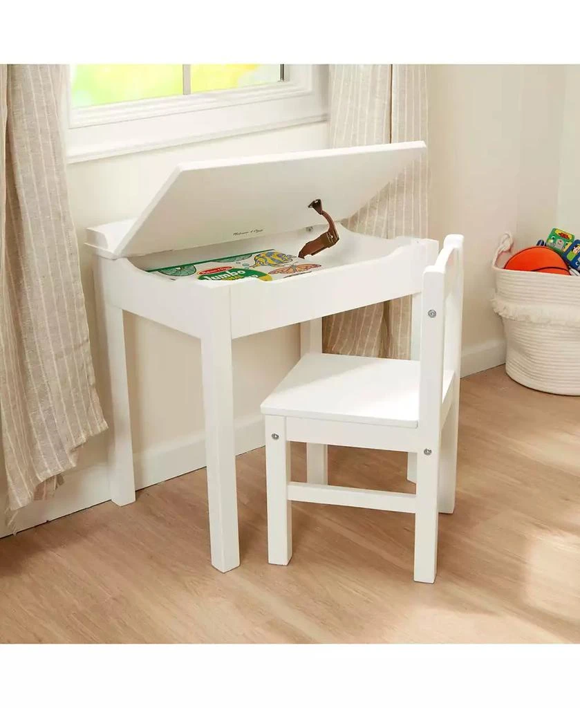 Melissa & Doug Melissa & Doug Wooden Child's Lift-Top Desk & Chair - White 5