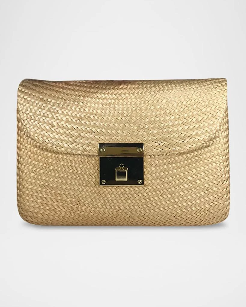 SERPUI Sasha Bun Straw Clutch Bag 1