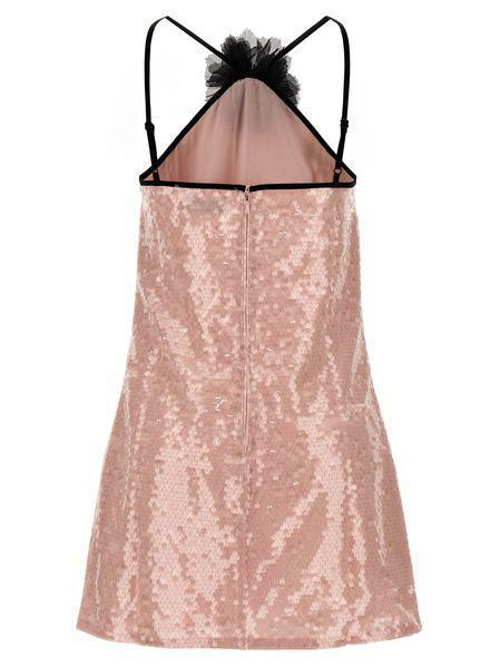 SELF-PORTRAIT VESTIDO TIRANTES ROSA FLOR NEGRA CORTO