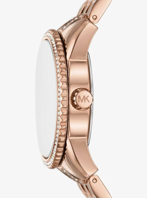 Michael Kors Mini Bryant Pavé Logo Rose Gold-Tone Watch 2