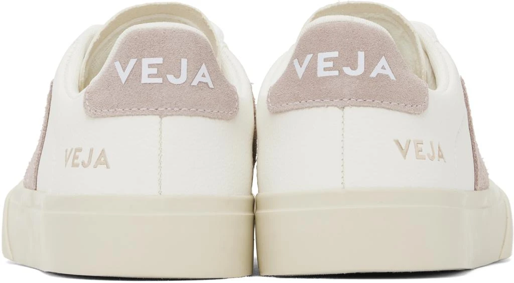 Veja White & Pink Campo Leather Sneakers 2