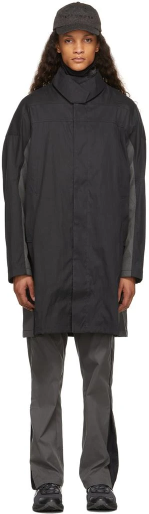 Affix Black Dual Collar Coat 1