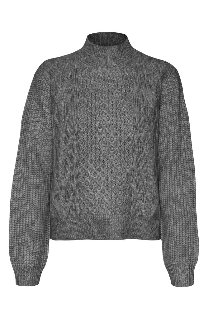 VERO MODA Universe Mock Neck Cable Sweater 4