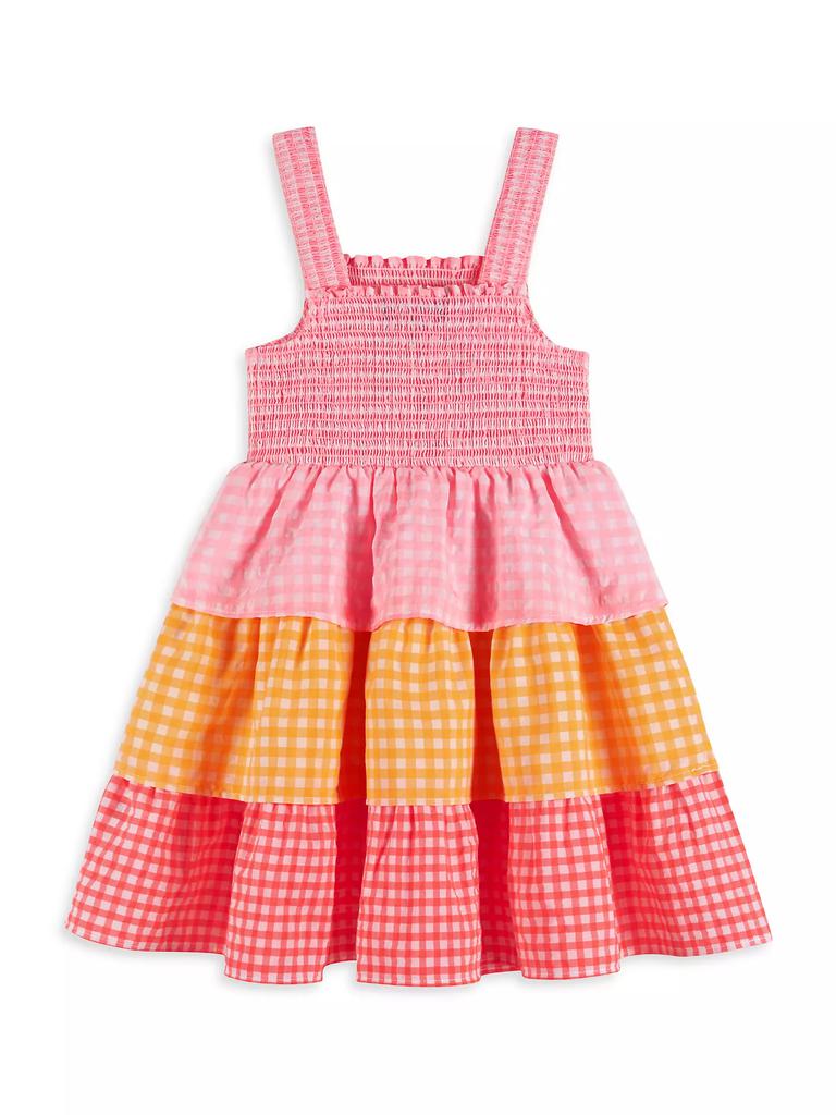 Andy & Evan Little Girl's Gingham Smocked A-Line Dress