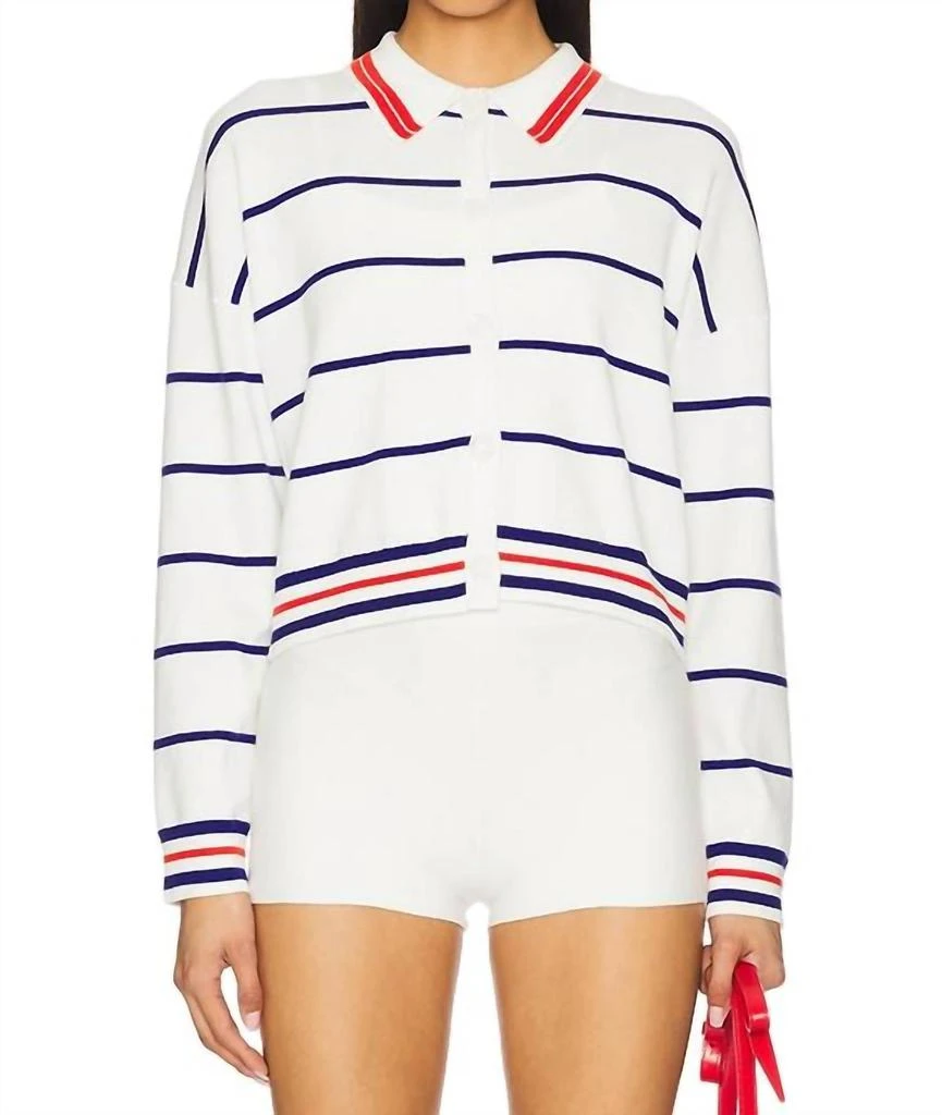 Central Park West Central Park West - Nautical Stripe Polo Shirt 1