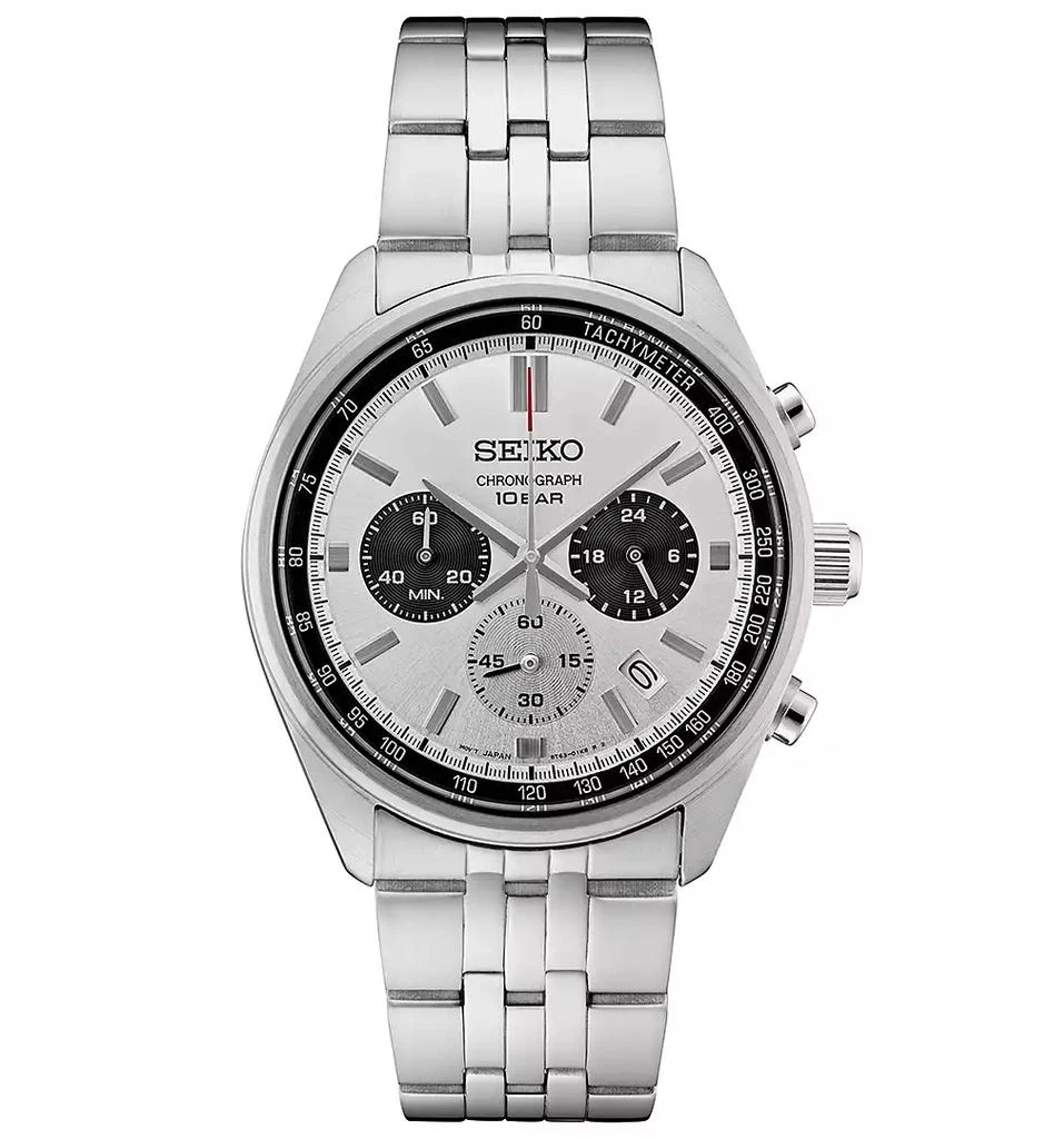 Seiko Men's Chronograph Essentials Stainless Steel Bracelet Watch 42mm 1