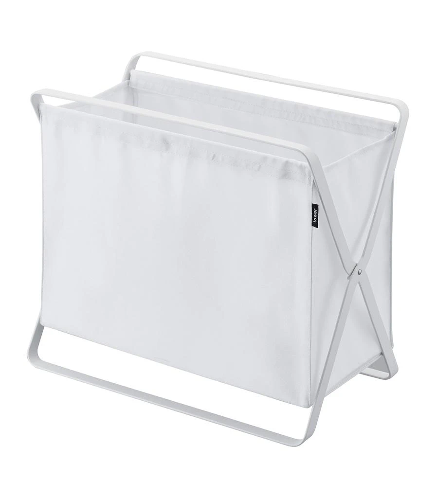 Yamazaki Home Folding Storage Bin, Steel, 8.5 gallon, 32 liters, Supports 22 pounds, Collapsible, Handles, No Assembly 1