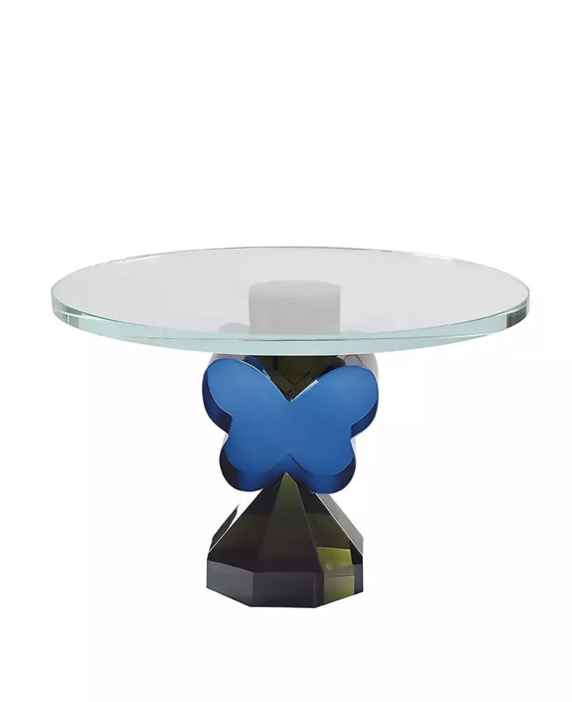 Lainy Home Crystal Butterfly Cake Plate, 9'' D 1