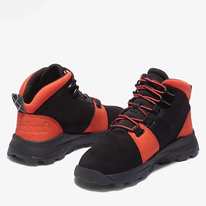 Timberland Brooklyn Lace-Up Trainer for Junior in Black/Orange 5