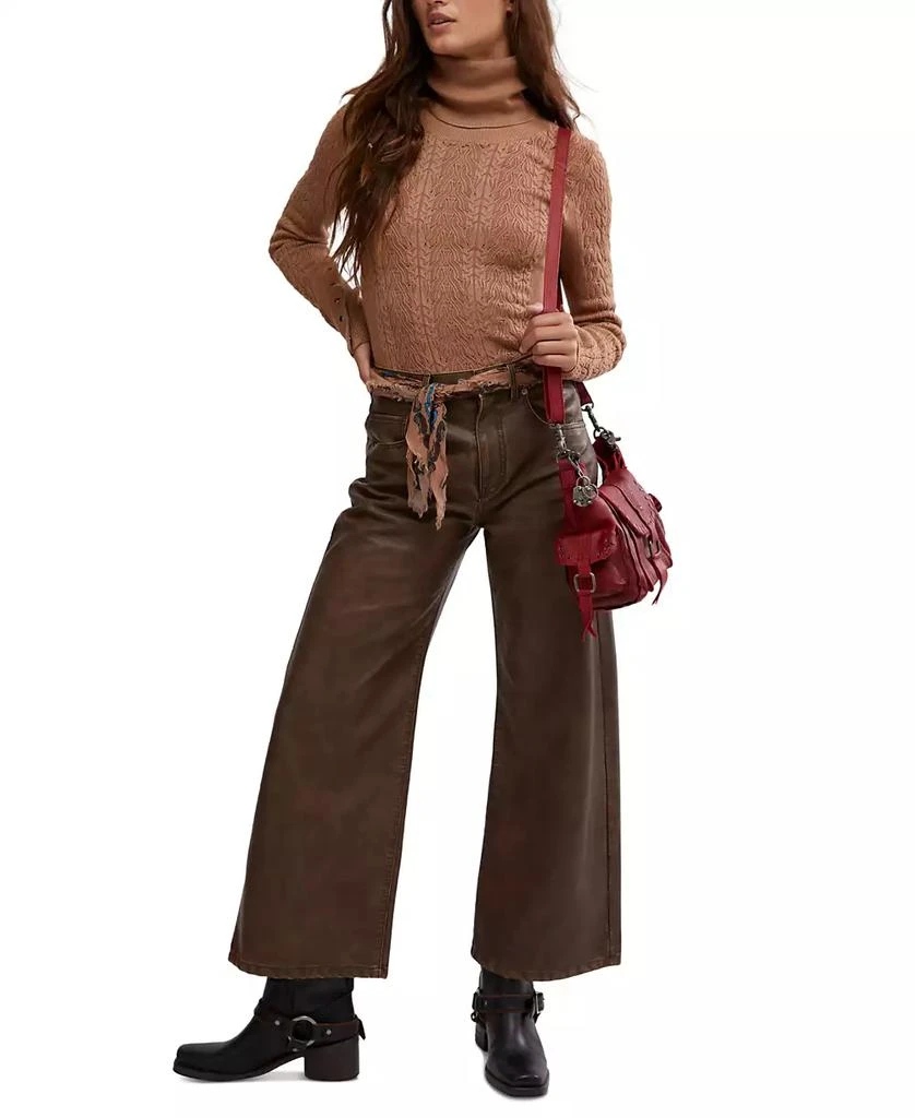Free People Women's Maddie Cable-Knit Turtleneck Sweater 5