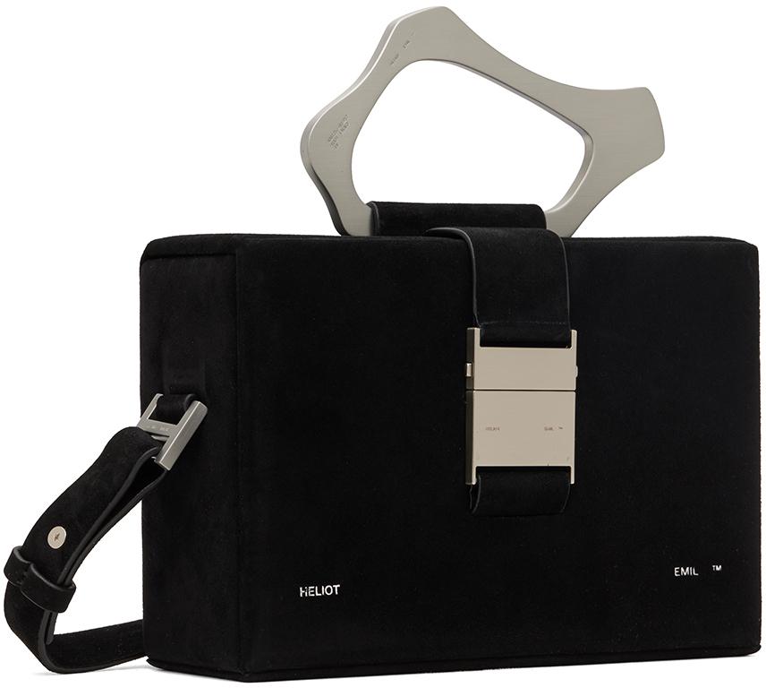 HELIOT EMIL Black Suede Solely Box Bag