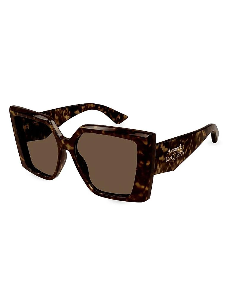 Alexander McQueen Stacked Logo 56MM Square Sunglasses 1