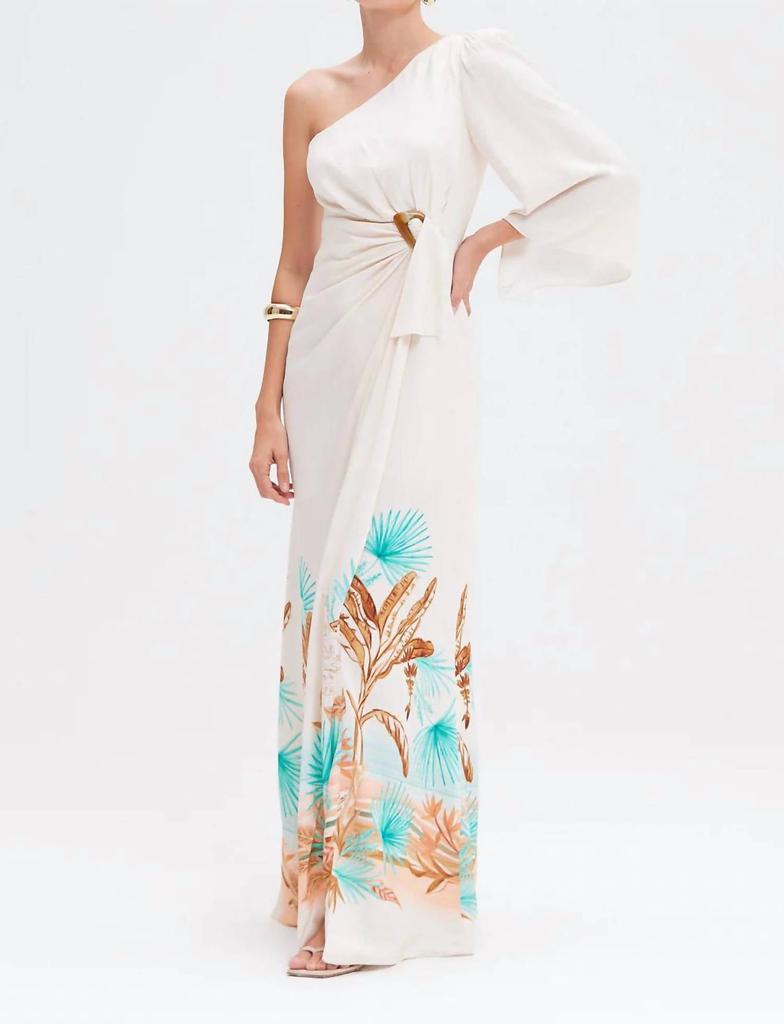 Shop Pampas mini dress with embroidery and fringes on Sale