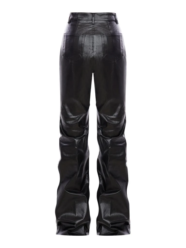 Rick Owens WAXED COTTON JEANS WITH LEATHER EFFECT 2
